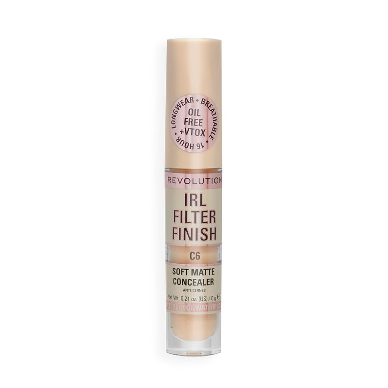 Revolution Concealer - Full Coverage, Oil-Free, Lightweight Formula with Hyaluronic Acid | C6, 0.21 oz