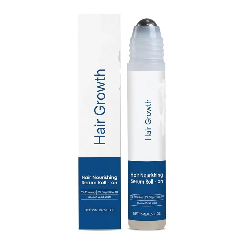 Rosemary Hair Growth Serum Roll-On | 3% Rosemary & Ginger Oil for Thicker, Fuller Hair - Hair Loss Treatment