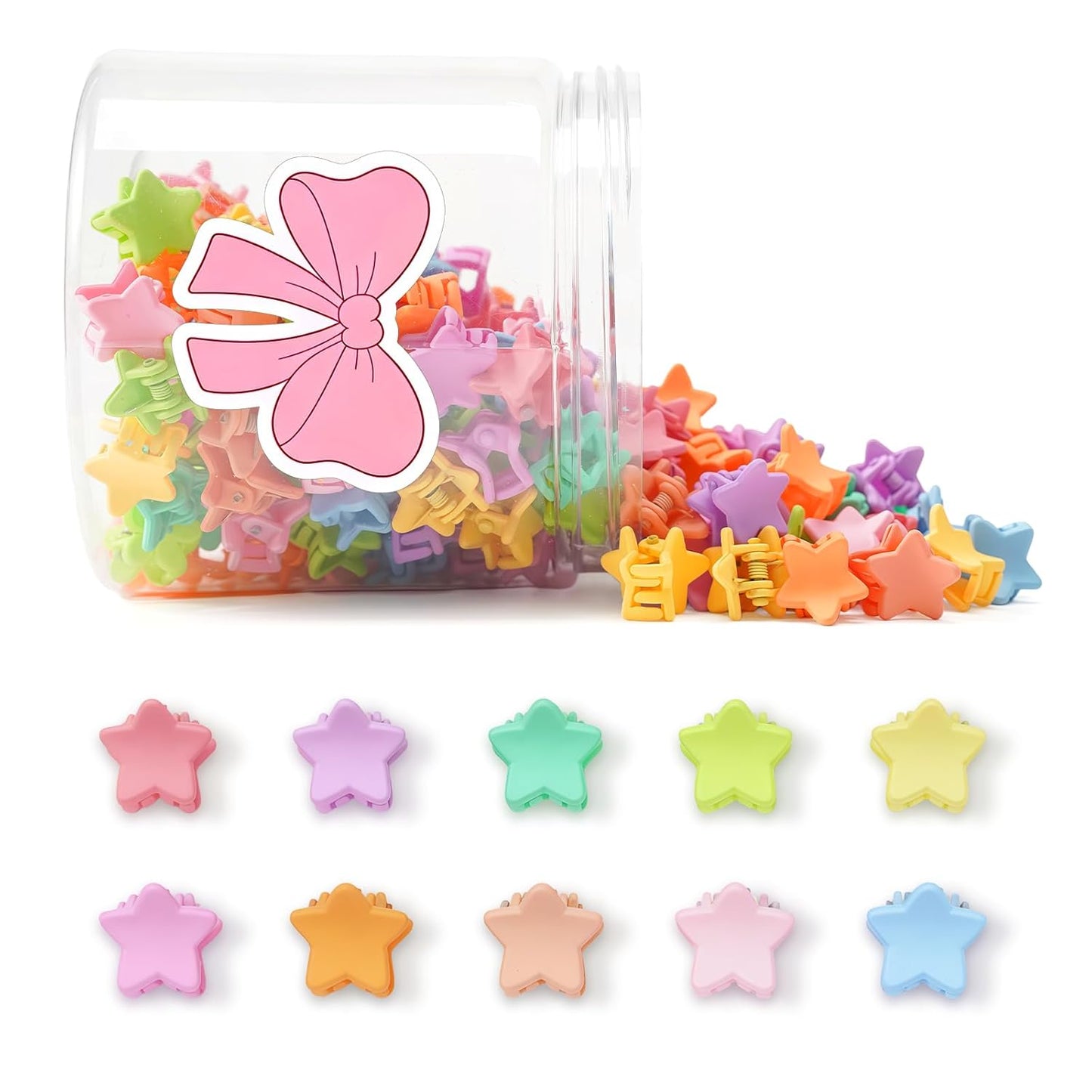 Colorful Mini Flower Hair Clips - 150 Pcs Cute Claw Clips for Girls | Toddler Hair Accessories