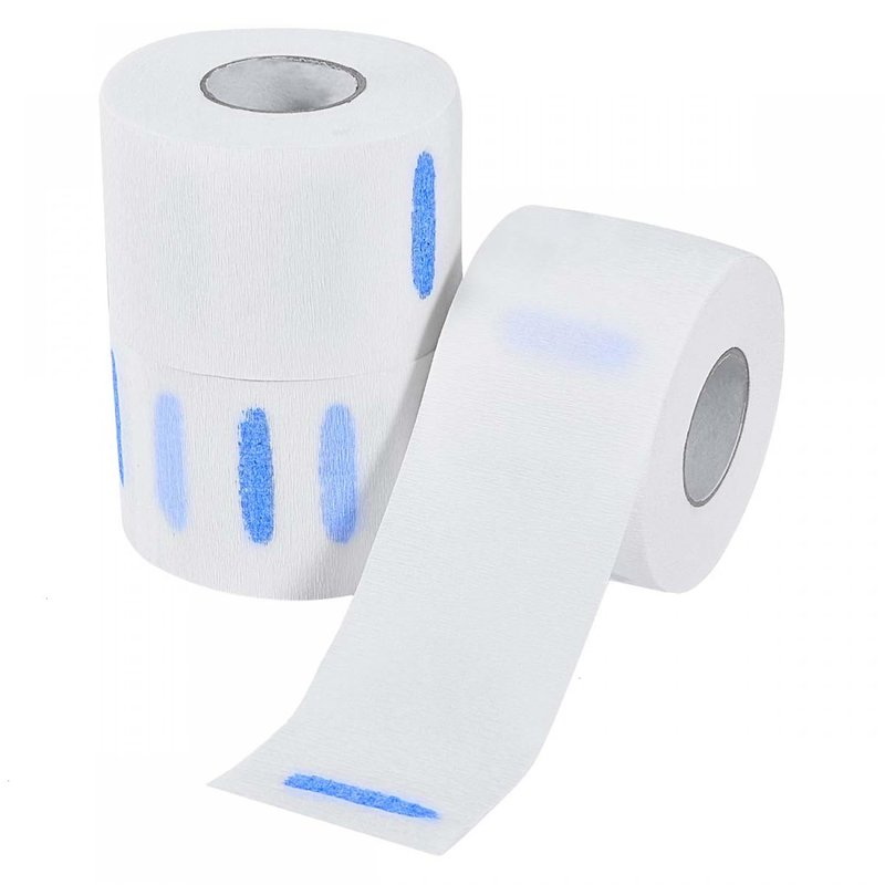 SenseYo 5 Rolls Disposable Barber Paper Strips Tissue Stretchy Neck Band Wrap Tape Hairdressing Supplies Accessory Tool Professional for Salon Haircut Styling
