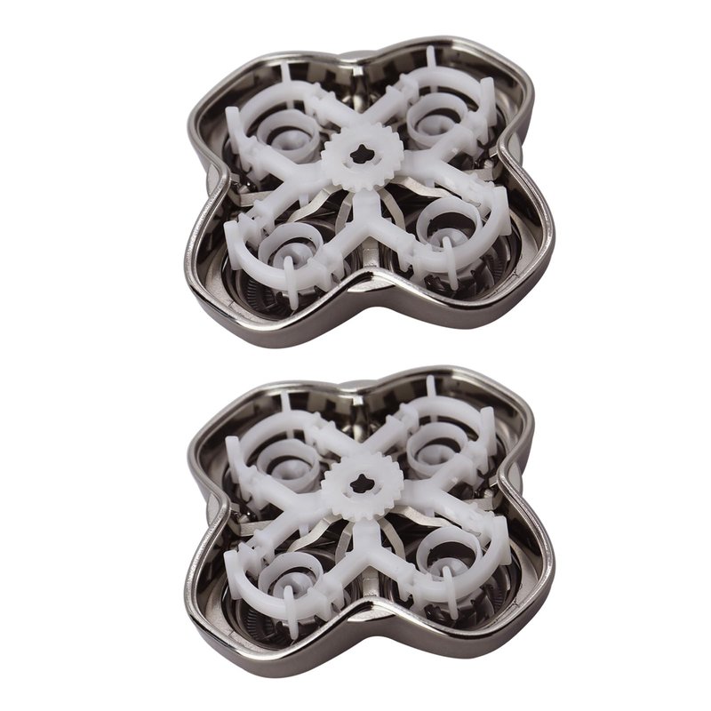 FRASAM 2 Pack Gold Pro 4 Head Replacement Blades for Skulls Head Shavers, Compatible with Pit Bulls Gold Pro, Platinum Pro, Silver Pro, Diamond Pro, Butterfly Kiss Pro Series…