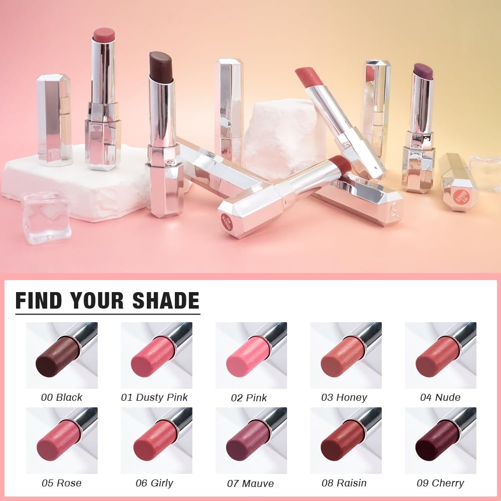 Raisin Honey Lipstick - Tinted Moisturizing Lip Balm for Dry Lips | Vegan Hydrating Gloss - 1Pc #08 Raisin