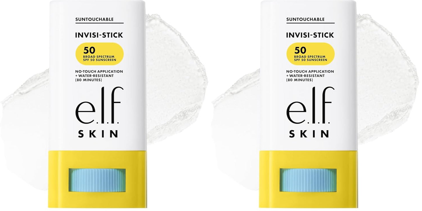 e.l.f. SKIN Suntouchable Invisi-Stick Face Sunscreen SPF 50 - Clear, Lightweight, Vegan Formula