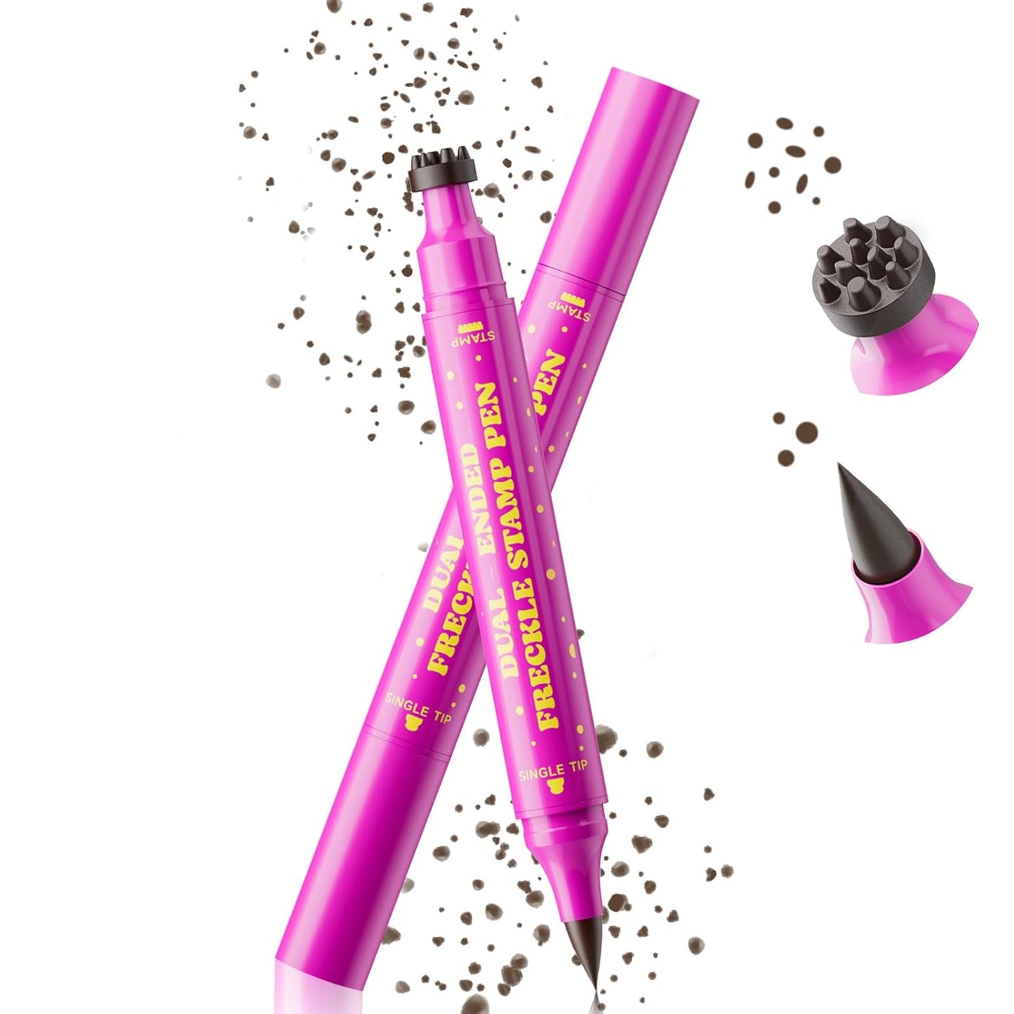 Freckle Stamp Pen - 2-in-1 Waterproof Marker for Natural Faux Freckles | Long Lasting Light Brown