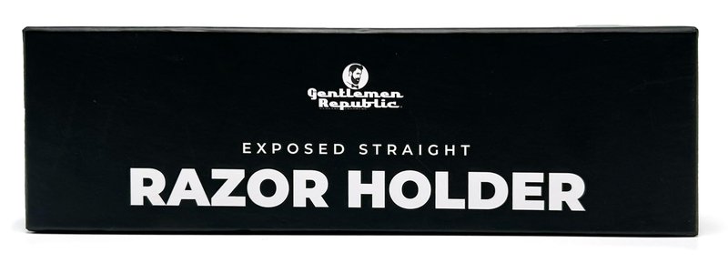 Gentlemen Republic Barber Exposed Straight Razor – Black Wood Edition | Professional Stainless Steel Blade Holder for Men’s Shaving & Beard Shaping – Straight Edge Barber Razor (Blades Not Included)