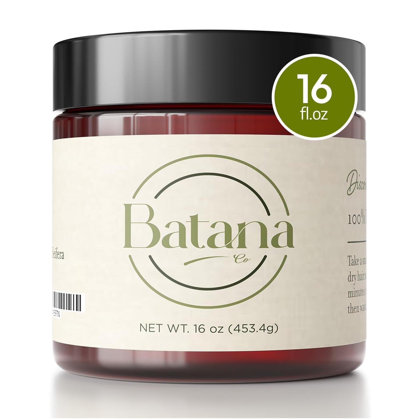 Unrefined Batana Oil - Pure Hair Growth Treatment for Thicker Hair | 100% Raw & Natural, 4oz