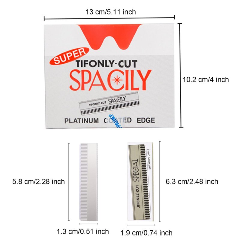 VEOUNDK Precision Brow Razor Blades for Women, Single Edge Disposable Eyebrow Blades, Ideal for Shaping, Grooming, and Styling Brows (100 pieces + 1 tool holders)