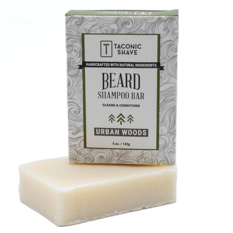 Taconic Shave Conditioniing Beard Shampoo Bar 5 Oz, 100% Natural/Handcrafted, Great For Itchy Beards, FIghts Beardruff while softening & Moisturizing with Natural Oils Ingredients- Urban Woods Scent
