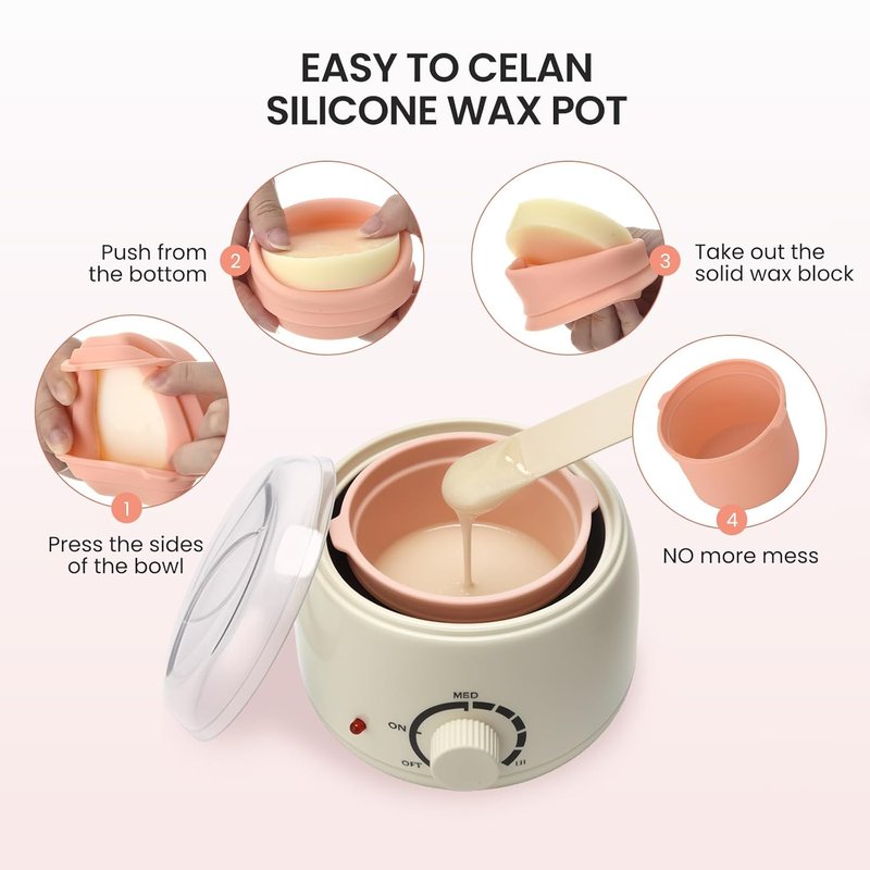 Mini Waxing Kit for Women - 250ml Hard Wax for Hair Removal | Ideal for Bikini, Underarms, Eyebrows, Sensitive Skin