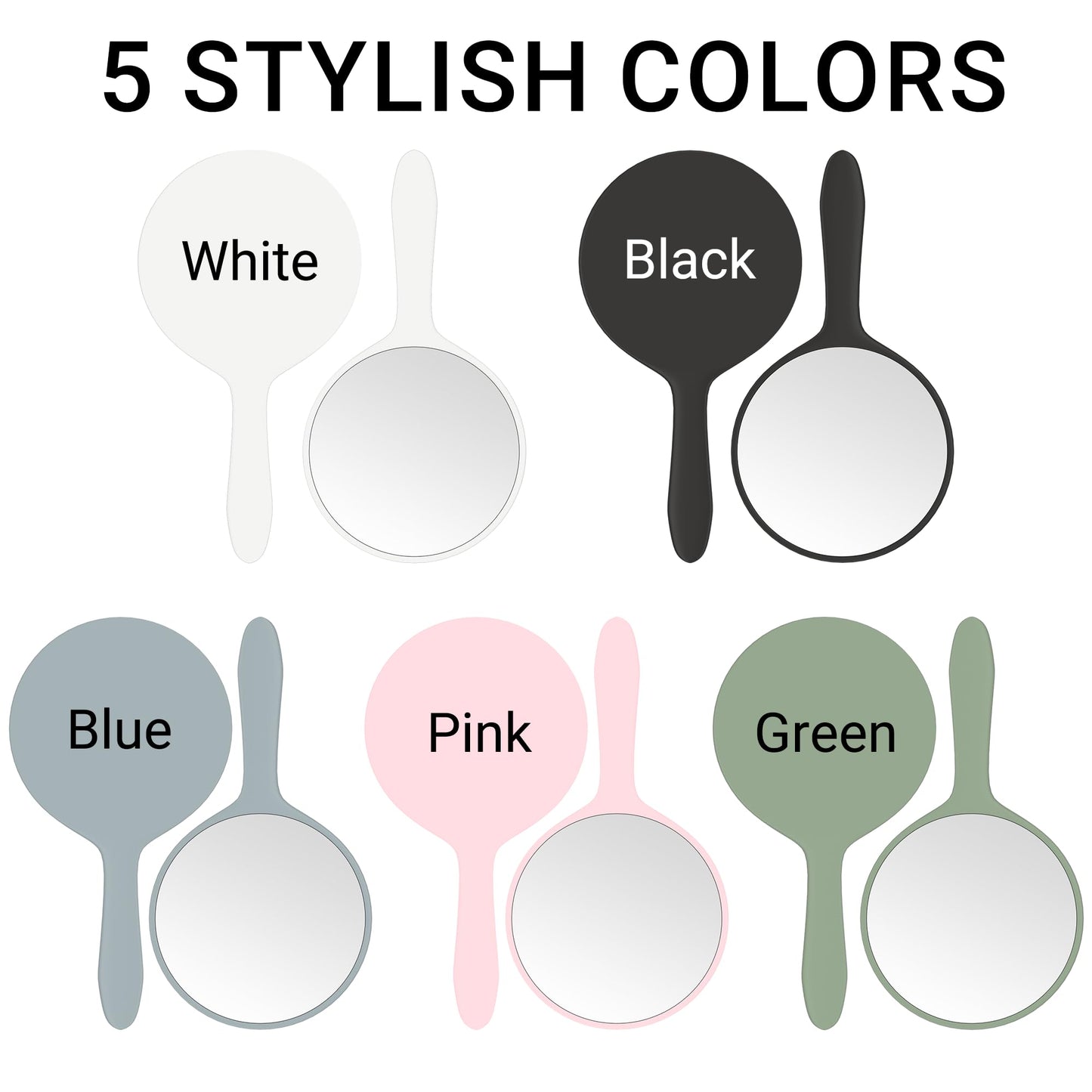 Personalized Handheld Mirror Bulk,Pack 10-150 Personalized Compact Mirror for Purse,Logo/Text Customizable,Round Travel Makeup Mirror,Personalized Gift for Branding,Party Favor,Promotion,Events (Blue)