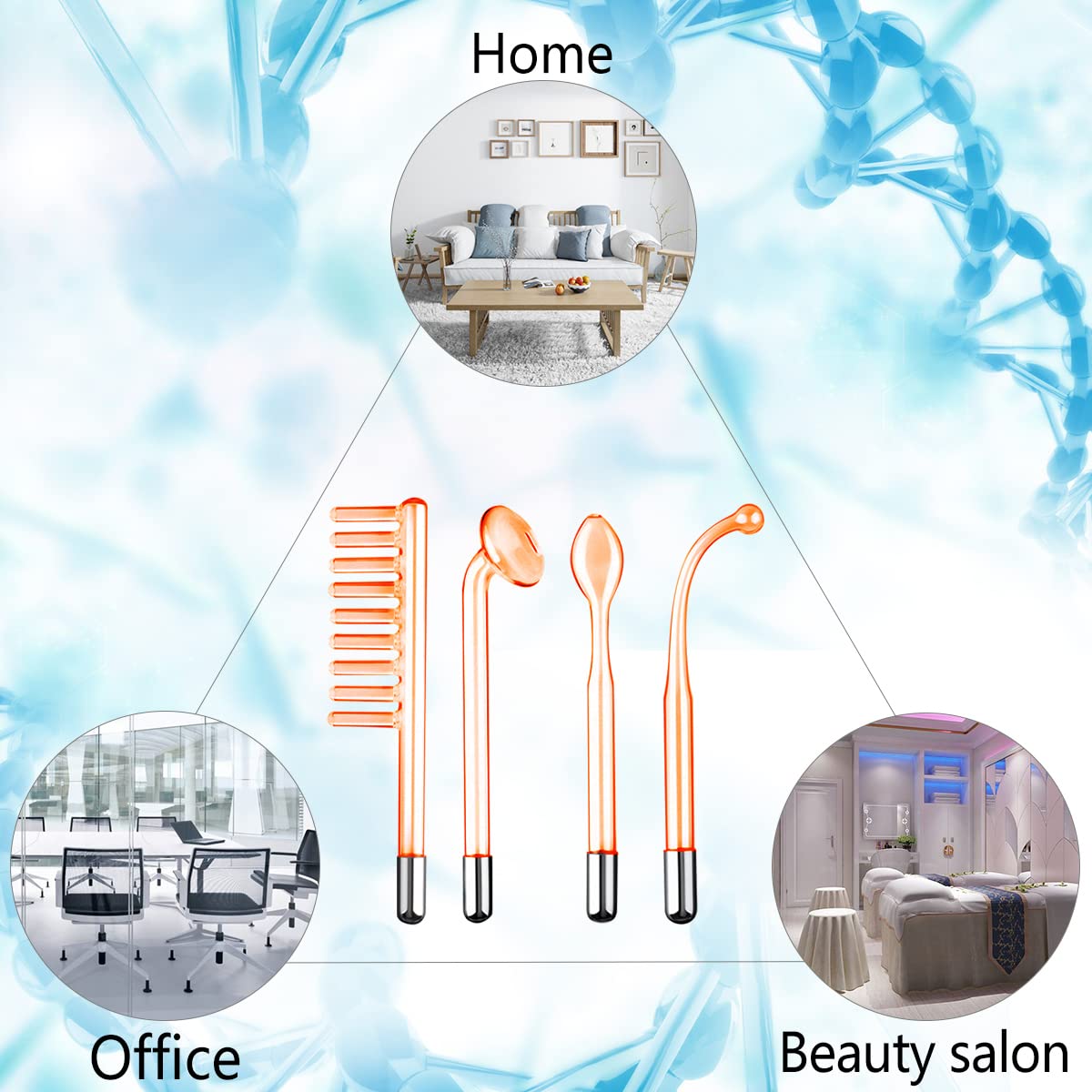 Face Skin Care Wand, FAZJEUNE High F requency Facial Device Face Skin Care Kit Portable Skin Care Tools Home Use
