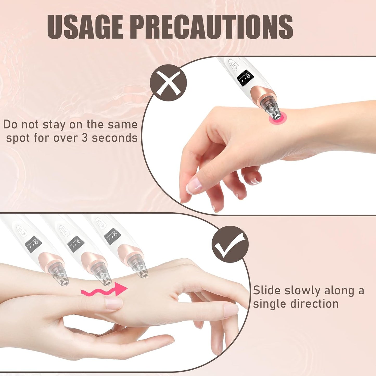 Blackhead Remover Pore Vacuum - USB Rechargeable Facial Cleaner with 5 Suction Levels & Probes | Effective Acne Treatment Tool