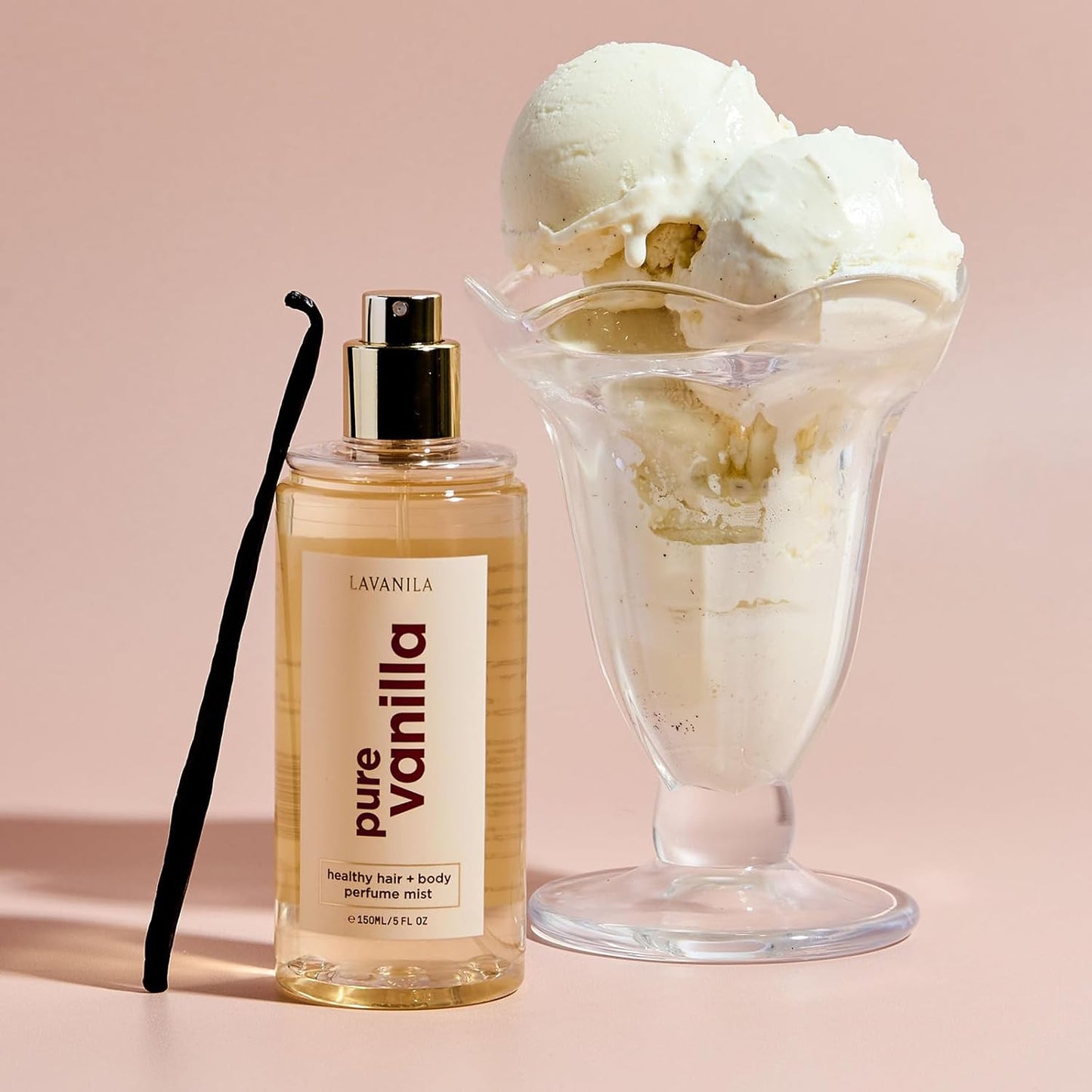 Lavanila Pure Vanilla Perfume Mist - Healthy Hair & Body Spray with Jojoba Oil | 5 Fl Oz, Sweet Warm Fragrance