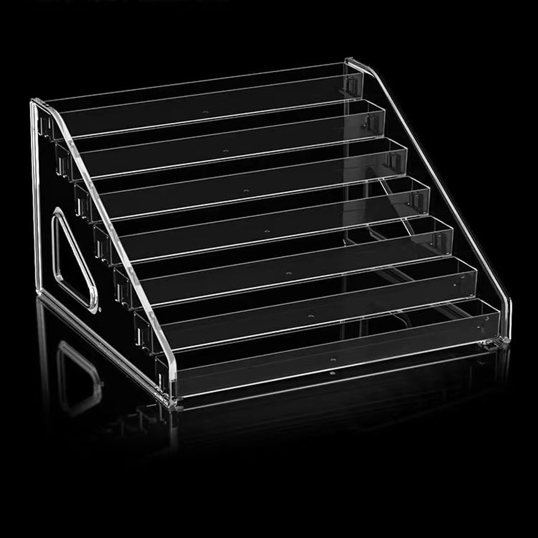 HIFILTURE 7 Layers Nail Polish Organizer Holder Rack, Clear Display Rack for Cosmetics Sunglasses Essential Oil, Stand Makeups Storage Case Eyeglasses Shelf Lipsticks Holder