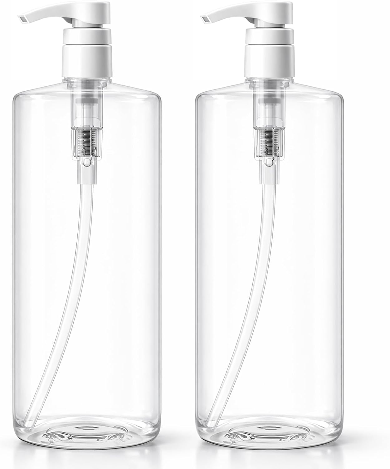 32-Ounce Pump Bottle - BPA-Free Clear Plastic for Shampoo, Conditioner, Body Wash & Lotion | 1-Liter Capacity