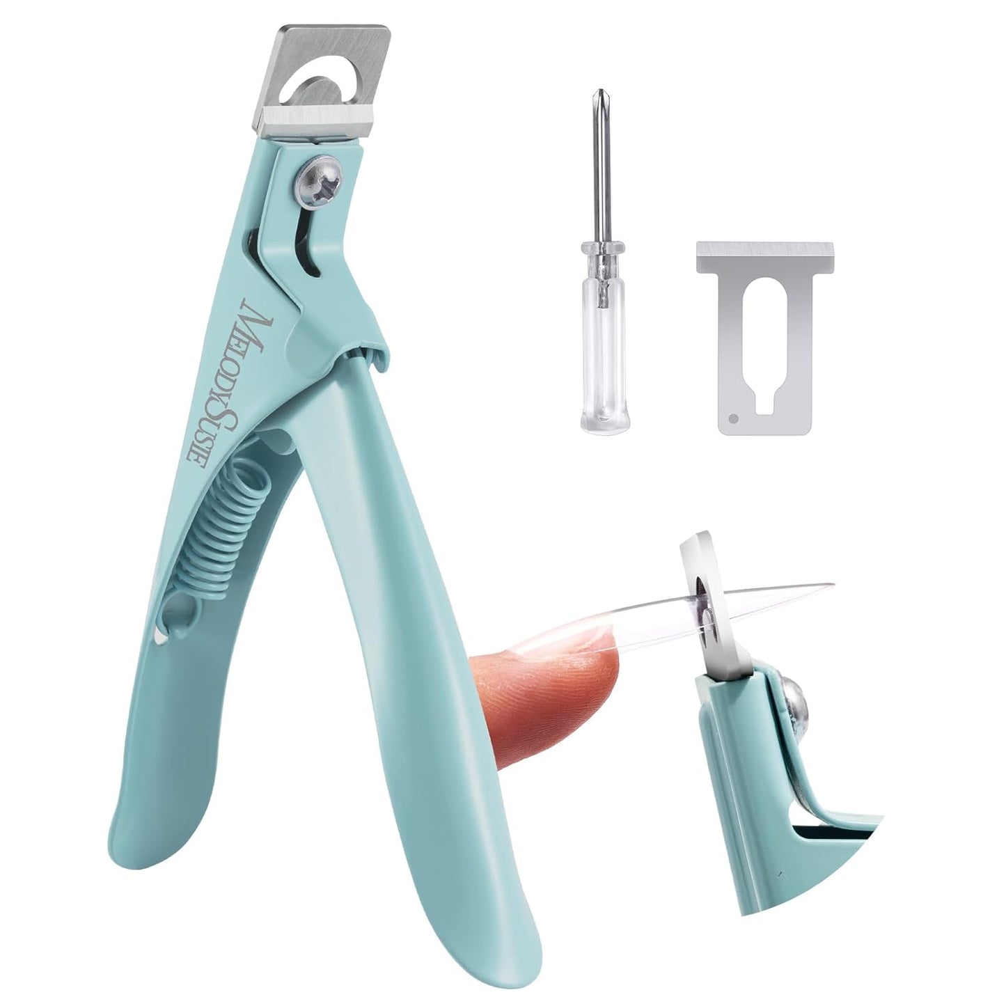 Acrylic Nail Clippers - Adjustable Stainless Steel Trimmer for Fake Nails | Manicure Tool in Plum