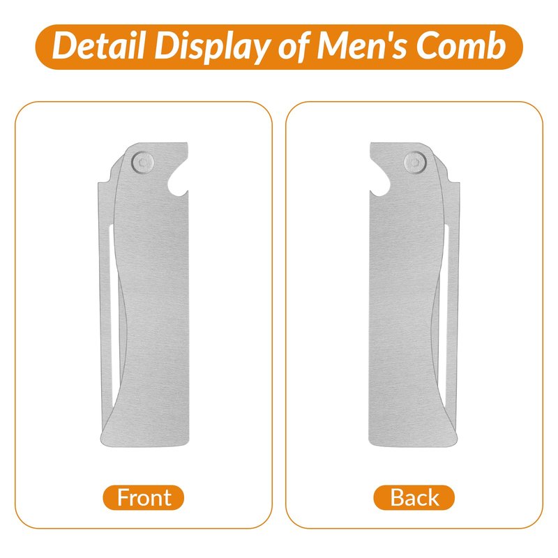 Hair Combs for Women and Men Folding Beard Comb Stainless Steel is Durable
