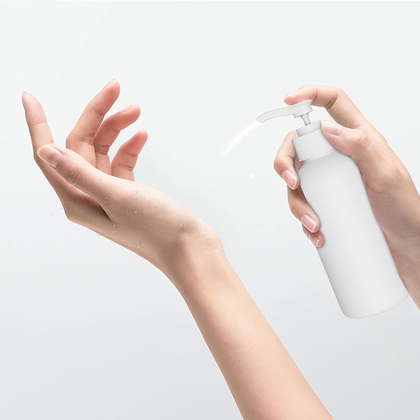 Pump Bottles Dispenser - 10 Oz (300ml) for Massage Oil & Liquid Soap | 2 Pack with Labels