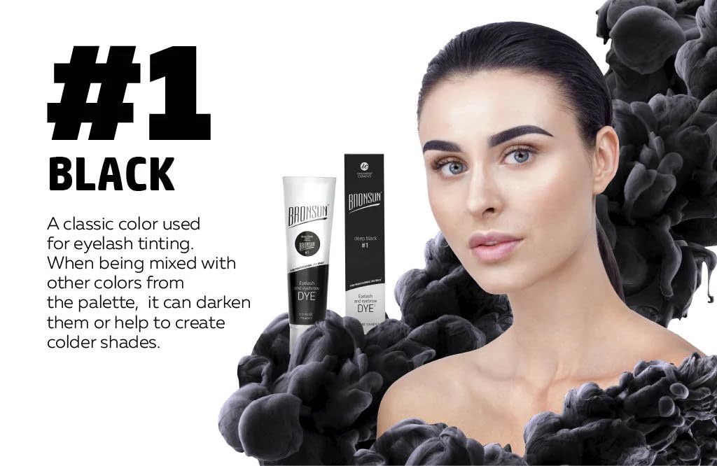 Brow & Lash Enhancer - Deep Black Tint for Intense, Defined Look | 15ml / 0.51 Fl. Oz