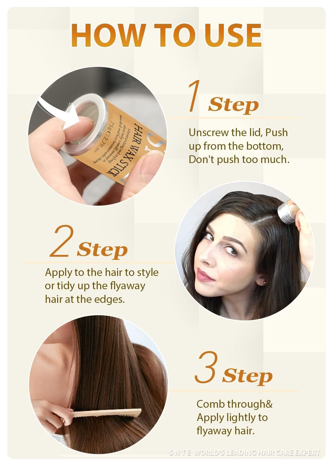 Hair Wax Stick - Non-Greasy Styling Cream for Flyaways & Frizz | 2PCS Hair Slick Stick