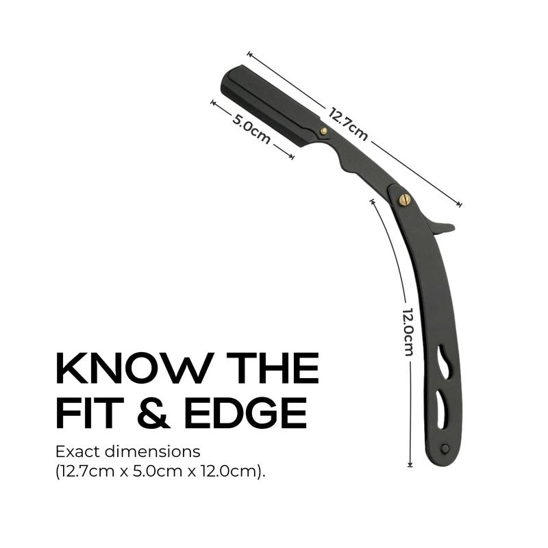Beard Butler® 'The Original' Straight Razor for Men – Often Imitated, Never Matched – Professional Barber Razor Kit with 10 Replaceable Stainless Steel Blades – Beard Shaping Razor