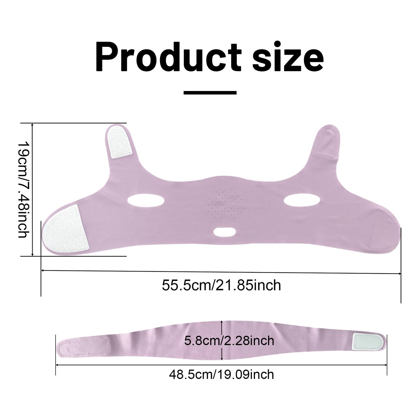 Face Lift Belt Forehead Lift Band, Breathable Comfort Pressure Forehead Bandage Chin Up Face Lifting Vshaped Strap