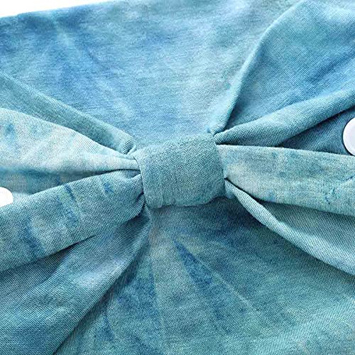 Aceorna Set H Boho Wide Knotted Button Headbands for Women, Mask Holder, Yoga & Workout Hair Accessories, 3 Pack