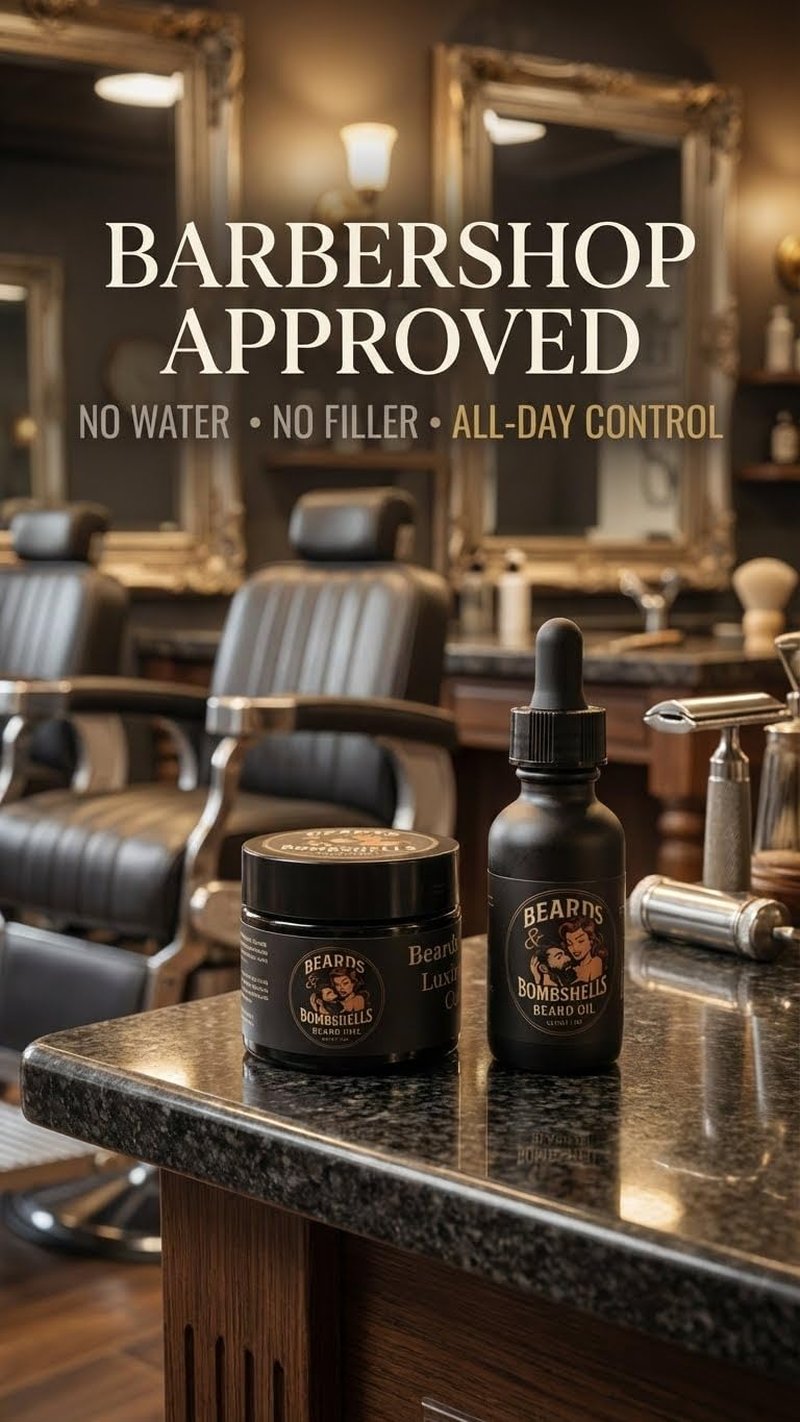 Beards & Bombshells Hydrating Beard Butter, Light Whipped, Non-Greasy, Softens Hair, Tames Frizz, Adds Light Shape (Masculine Cologne-inspired)