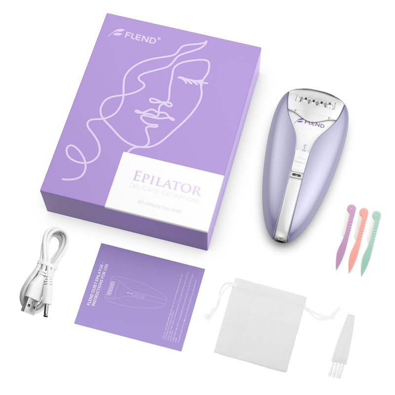 Silent Epilator for Women, 2-Speed Facial & Body Hair Remover, Smooth Glide Technology, for Face, Legs, Bikini & Arms