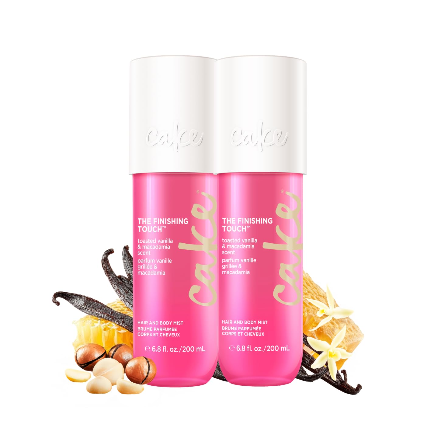 Cake Beauty Hair & Body Mist - Pistachio & Salted Caramel Scent | Infused with Vitamin E & Argan Oil - 6.8 Fl Oz / 200 mL