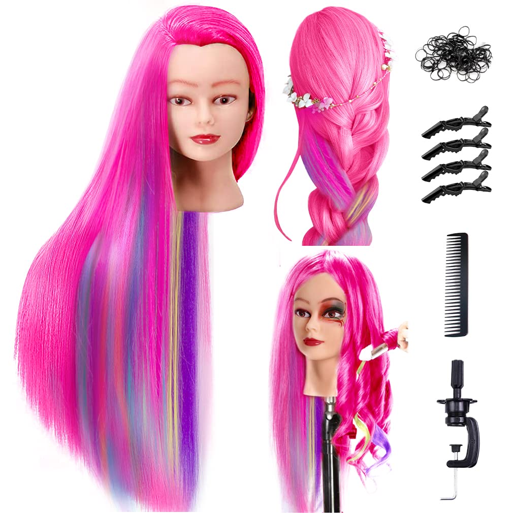 Mannequin Head with Hair - Brown 26"-28" | #4 Shade for Makeup, Braiding, and Hairdressing Training