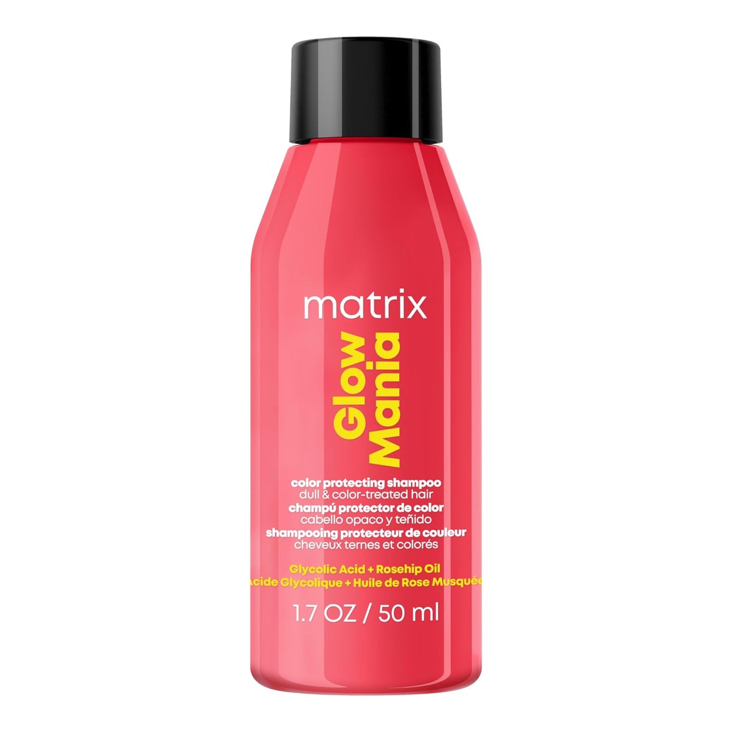 MATRIX Glow Mania Shampoo - Sulfate-Free Shine Enhancer with Glycolic Acid & Rosehip Oil | For Dull, Color-Treated Hair