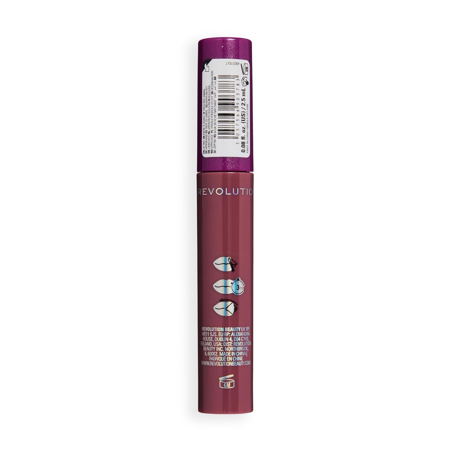 Revolution Lip Shift Peel Off Lip Stain, Long-Lasting Lip Tint with Bold Pigment, Lightweight Formula, Vegan & Cruelty-Free, Supernova Mauve, 2.5ml