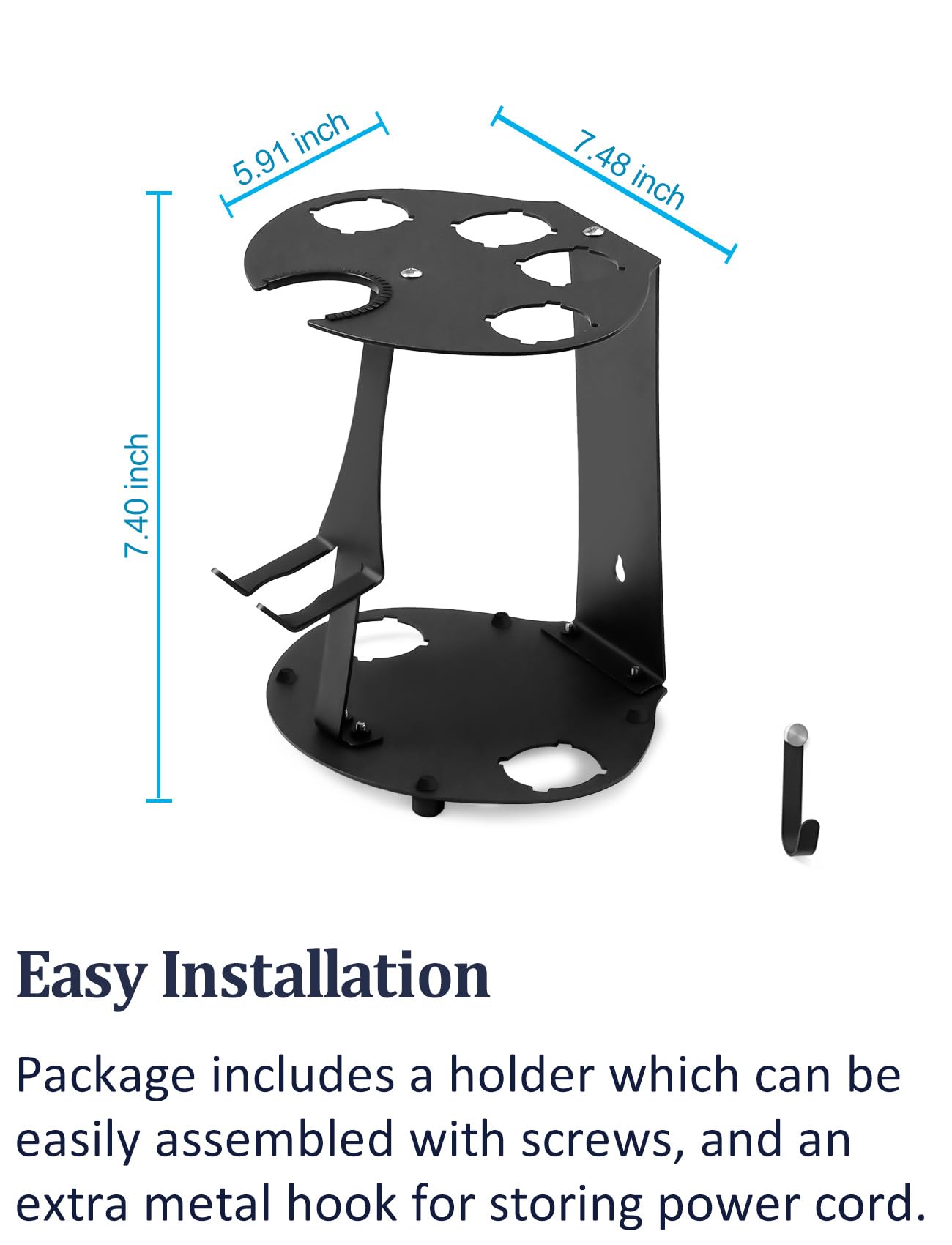 Nekuma Curling Iron Holder Attachments Compatible with Dyson Airwrap Organizer Stand on Desktop, Hair Wrap Storage Rack Accessories Wall Mounted for home / Bathroom