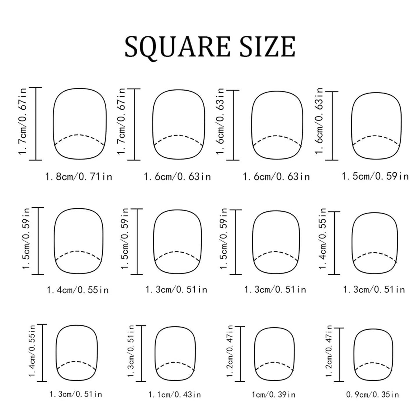 Gradient Colorful Press-On Nails - Short Square Glitter Fake Nails | Reusable Candy Color Designs, 24 Pcs