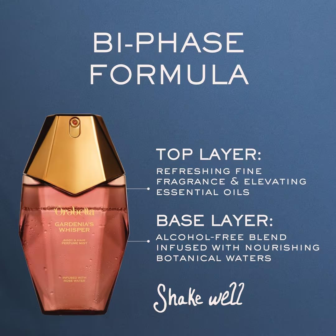 Gardenia's Whisper Bi-Phase Body & Hair Perfume Mist - 4.1 oz / 120 mL | Luxurious Fragrance by Bella Hadid