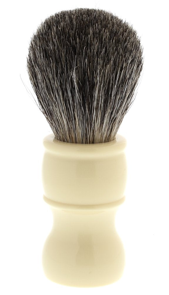 West Coast Shaving 100% Pure Badger Shaving Brush. Dense Fibers. (White- Beacon)