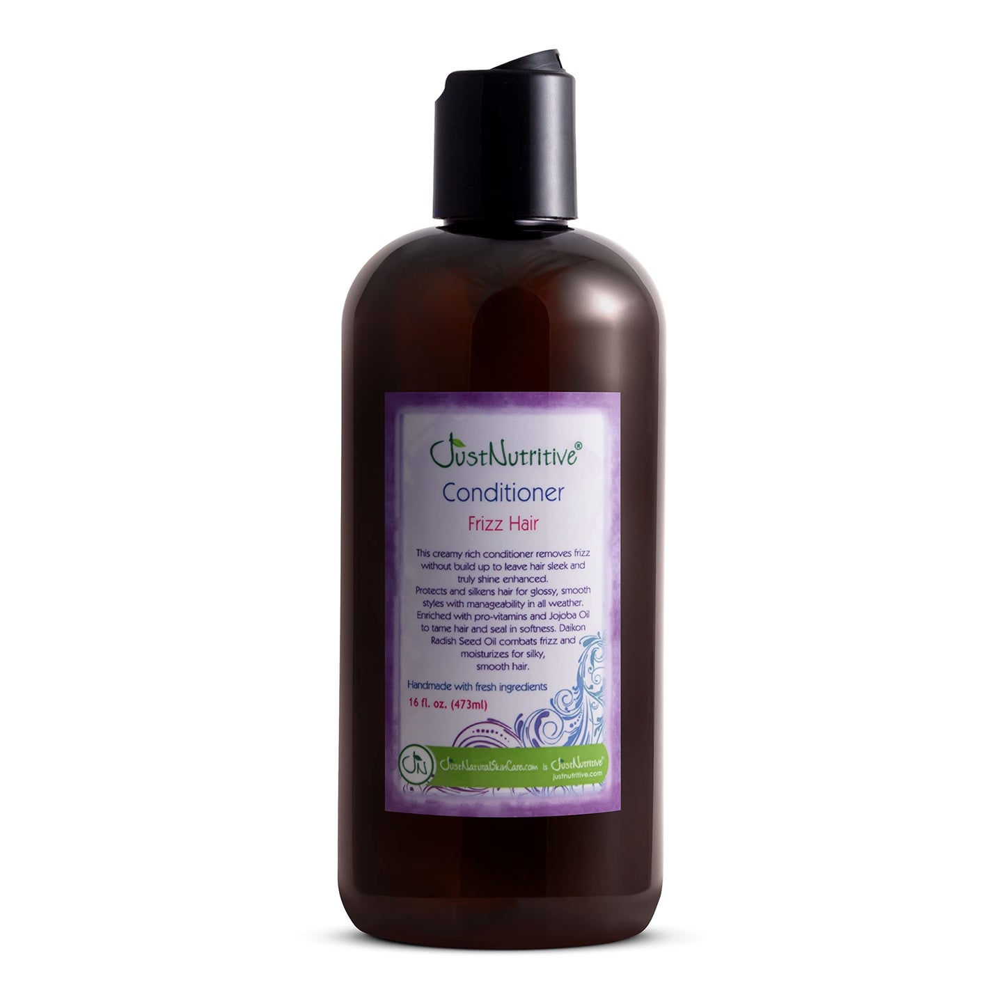 Just Nutritive Frizz Hair Conditioner | Anti-Frizz Hair Treatment | Hydrating Conditioner for Dry, Damaged Hair | Organic Hair Conditioner for Men and Woman 16 Fl Oz