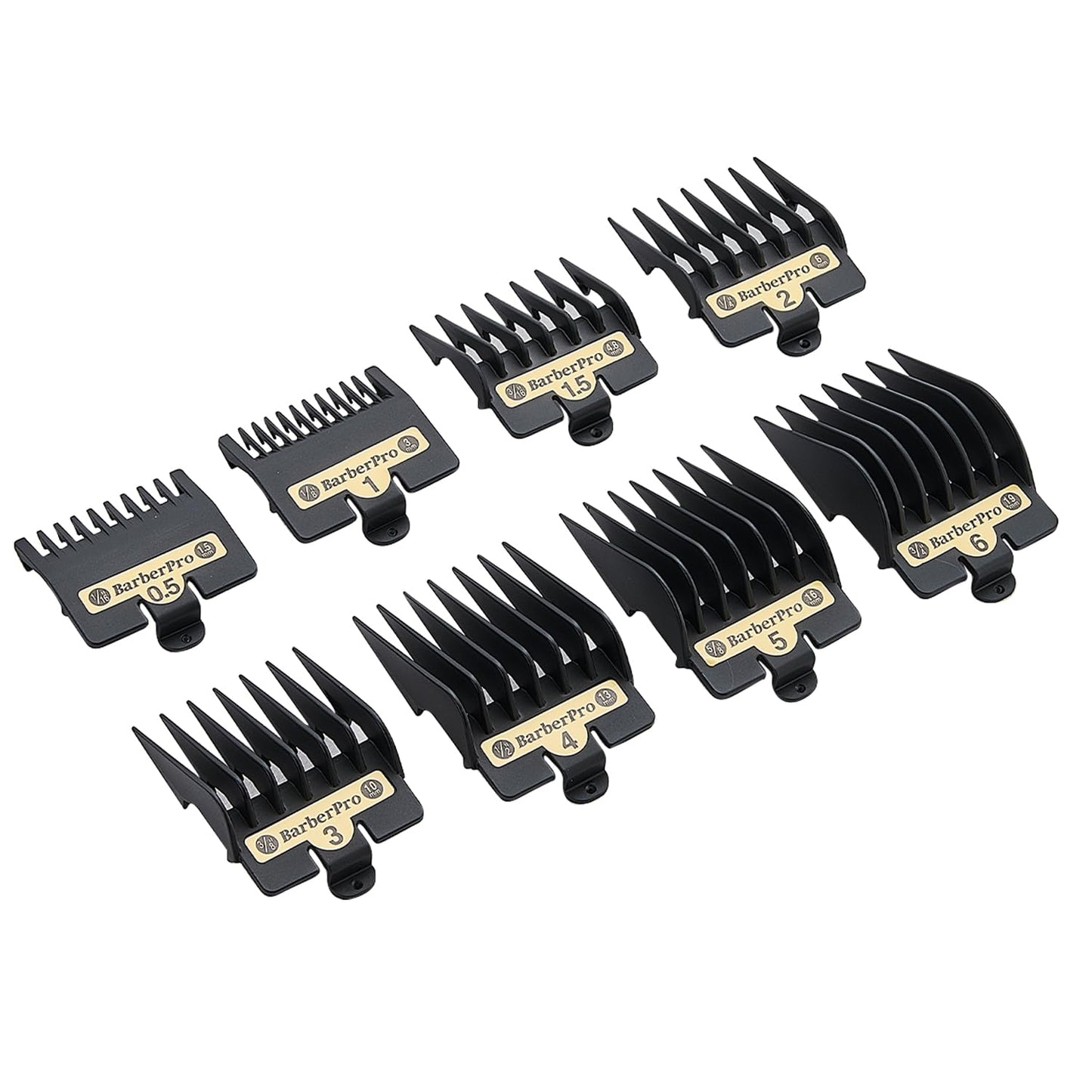 4PCS Premium Clipper Guards with Metal Clip compatible with BaBylissPRO Barberology Comb Set,Cutting Lengths 1/16”-1/4 ”, for Babyliss Clipper Guards-Fits FX870,FX890,FX825 and FX673 Clippers