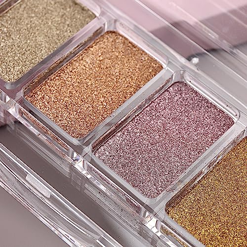 Chrome Nail Powder Palette - 6 Metallic Colors for Nail Art