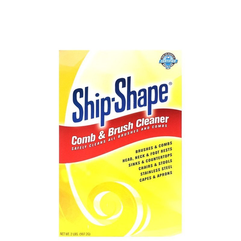 Ship-Shape Professional Comb and Brush Cleaner (2 lbs) – Heavy Duty Hair Brush Cleaner Powder – Removes Hair Color, Oils & Hairspray Residue – Safe for Brushes, Rollers & Salon Surfaces