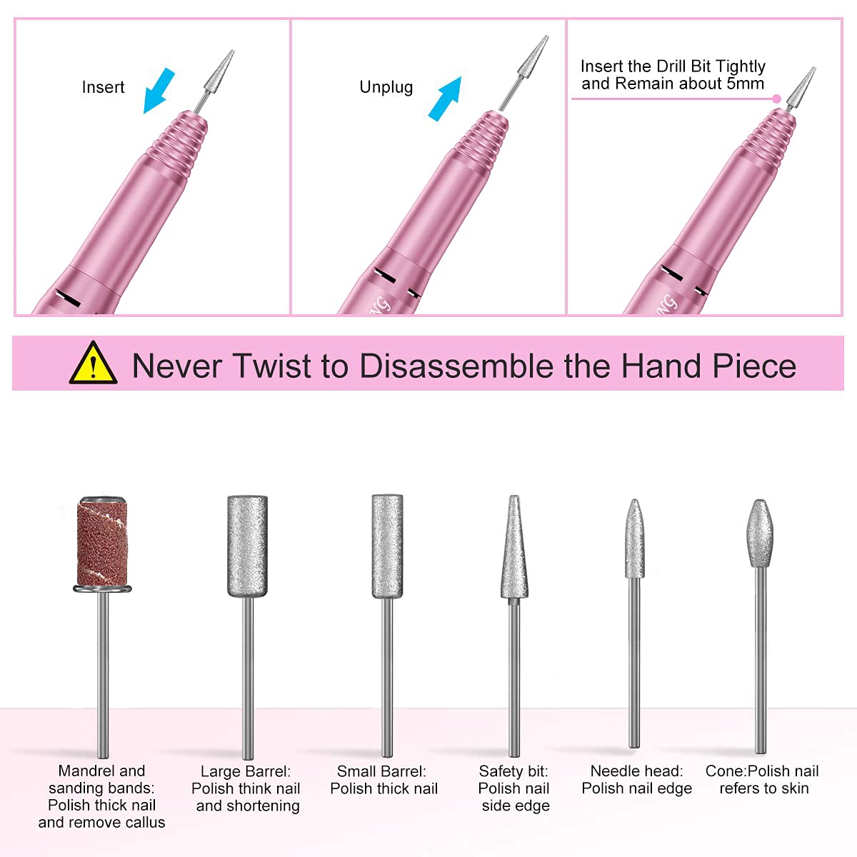 20000RPM Electric Nail Drill Professional Nail File Drill