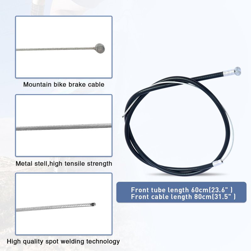 WEEROCK Front Bike Calip Brake, Front C Brake, Rim Brake with Left Aluminium Alloy Brake Lever, Bike Cable for Kids Bike, Child Bike, Student Bicycle, BMX,Beach Bike, Commuter Bike, Black