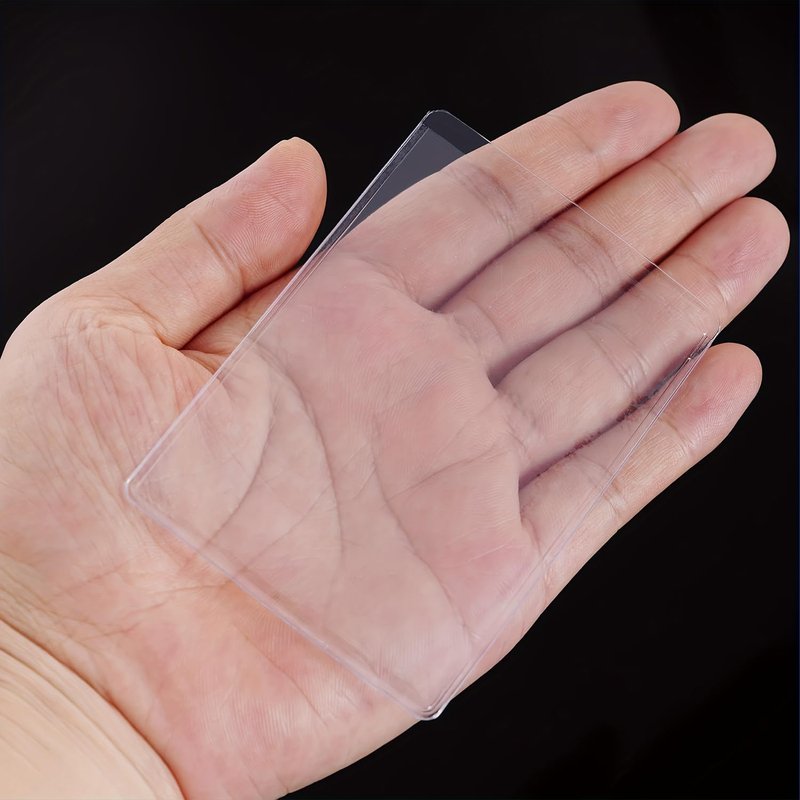 4 Pack Clear PVC Card Protector Sleeves, Waterproof, Scratch-Resistant, for Medicare, Credit, Business and Social Security Cards