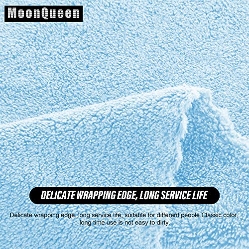 MOONQUEEN 24-Pack Ultra Soft Coral Velvet Washcloths - 12x12 Inch Aquamarine
