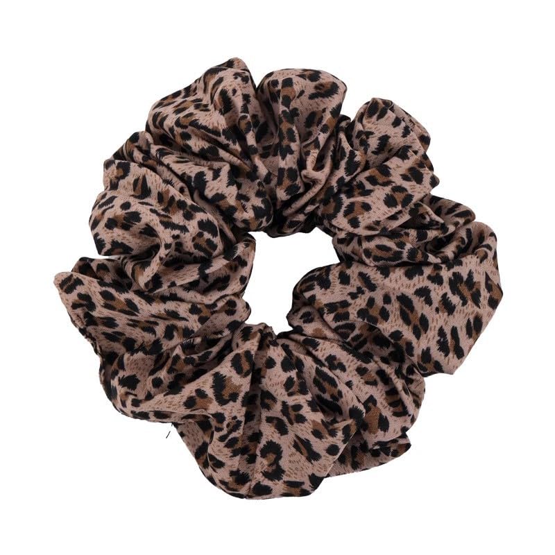Leopard Print Scrunchies for Women - 2 Pcs Hair Ties