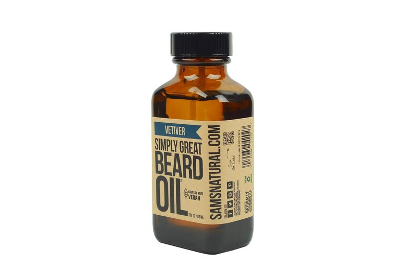 Simply Great Beard Oil - Scented Beard Oil - Beard Conditioner 3 Oz Easy Applicator - Natural - Vegan and Cruelty Free Care for Beards - America's Favorite (Vetiver)