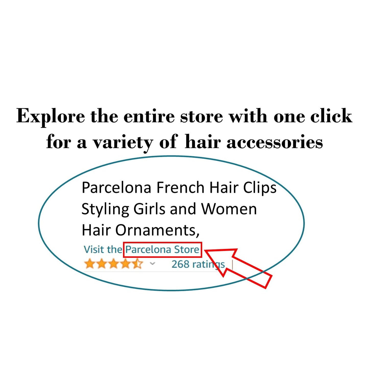 Parcelona French Flat Tube Cutout Small 2 1/2" Celluloid Set of 2 No Slip Grip Jaw Hair Claw Durable Styling Women Hair Accessories Girls Hair Claw Clips