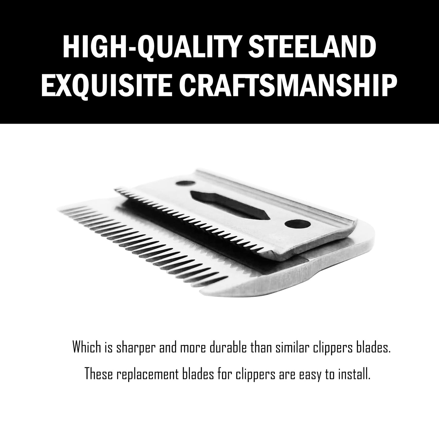 Blade Fit for Wahl Clipper 2 Holes Blades Replacement, Pack of 1