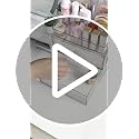 GOXITAX 3-Tier Stackable Makeup Organizer with Drawers, Clear Cosmetic Storage